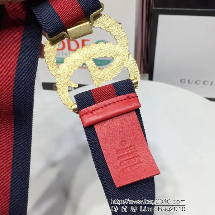 GUCCI古馳 專櫃水貨 4.0Cm織帶 年輕時尚 百搭款腰帶  xfp1054